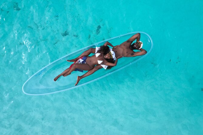 Clear Kayak Drone Photoshoot in Nassau Bahamas - Floating above Saunders Beach