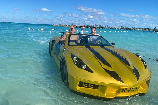 JetCar Bahamas Water Car Experience - Taking the JetCar onto the water