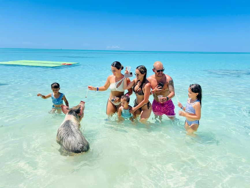 Nassau: Half-Day Swimming Pigs, Reef Snorkel & Beach Club - Meeting the Boat at Montague Beach
