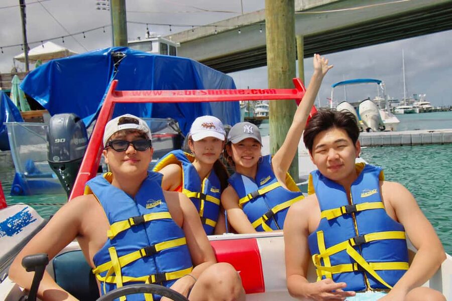 Nassau: Self-Drive Speedboat Ride and Pig Swimming Encounter - Arriving at the pig beach