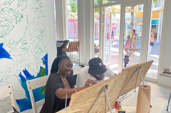 Paint and Sip at the Gallery and Wine Bar - The local art and service add to the experience
