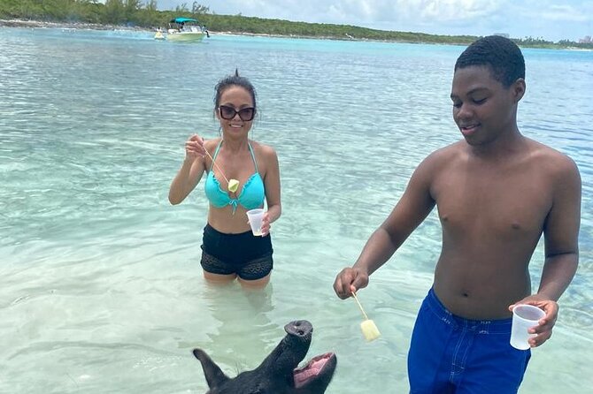 Powerboat and Snorkel Experience with Swimming Pigs and Turtles - The 35-foot Donzi ride